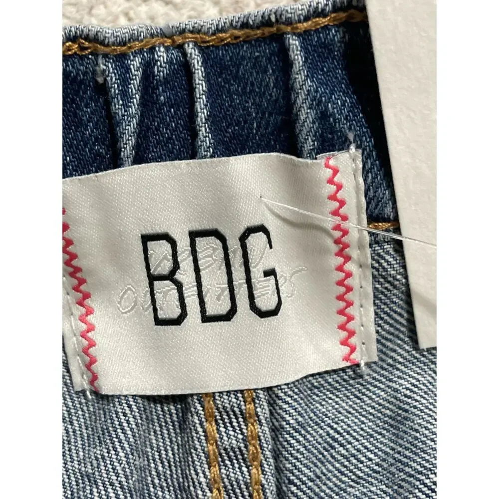 NWT Urban Outfitters BDG Jean Shorts Womens XS Denim Pull On Baggy Short MSRP$65